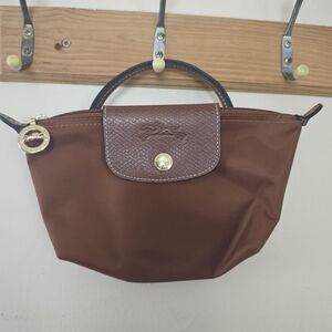 Cognac Brown Pouch With Handle